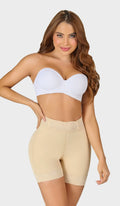 Short moldeador colombiano talle alto con encaje siliconado. Realza glúteos de forma natural y define cintura. Envío a todo México.